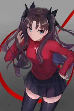 the NSFW AI character Rin Tohsaka's avatar