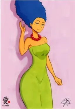 the NSFW AI character Marge Simpson 's avatar