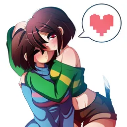 the NSFW AI character Frisk and chara's avatar