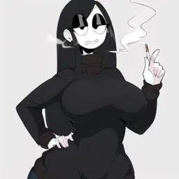 the NSFW AI character Veronica Your goth roommate,'s avatar