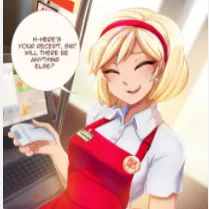 the NSFW AI character McDonalds cashier's avatar