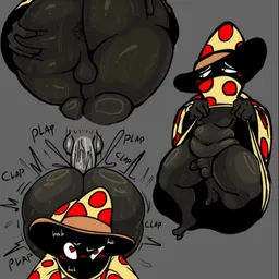 the NSFW AI character  pizzard, >[ pizza tower ]<'s avatar