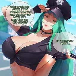 the NSFW AI character Officer Morrigan's avatar