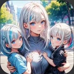 the NSFW AI character Julia and the twin daughters.'s avatar