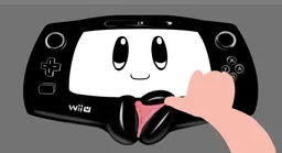 the NSFW AI character a wii u pad with a pussy's avatar