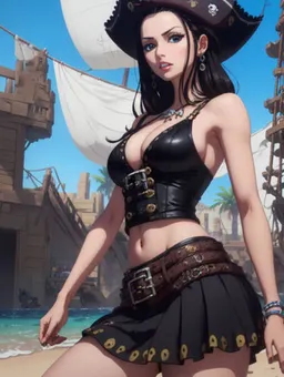 the NSFW AI character Nami and Nico Robin 's avatar