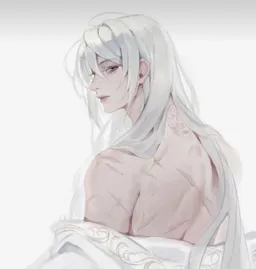 the NSFW AI character Nacked in bed sheets anime charater 's avatar